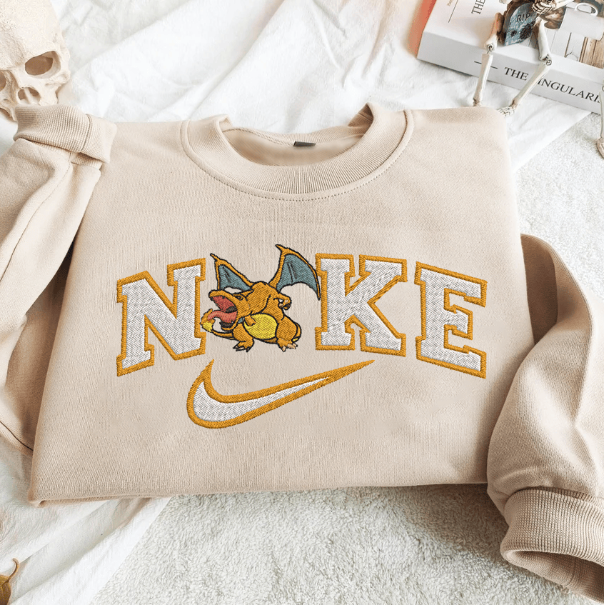 Personalized Anime Nike Embroidered Custom T-Shirt,Crewneck Sweatshirt,Hoodie.Perfect Gift For Anime Lovers.