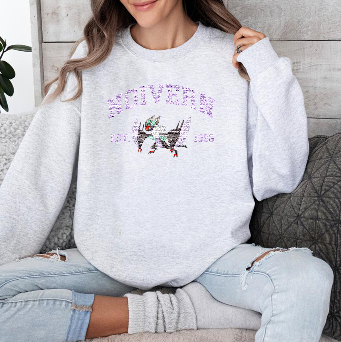 Anime Characters Embroidered Crewneck Sweatshirt,Hoodie For Gift,Personal Anime Gift Hoodie,Perfect Gift For Anime Lovers.