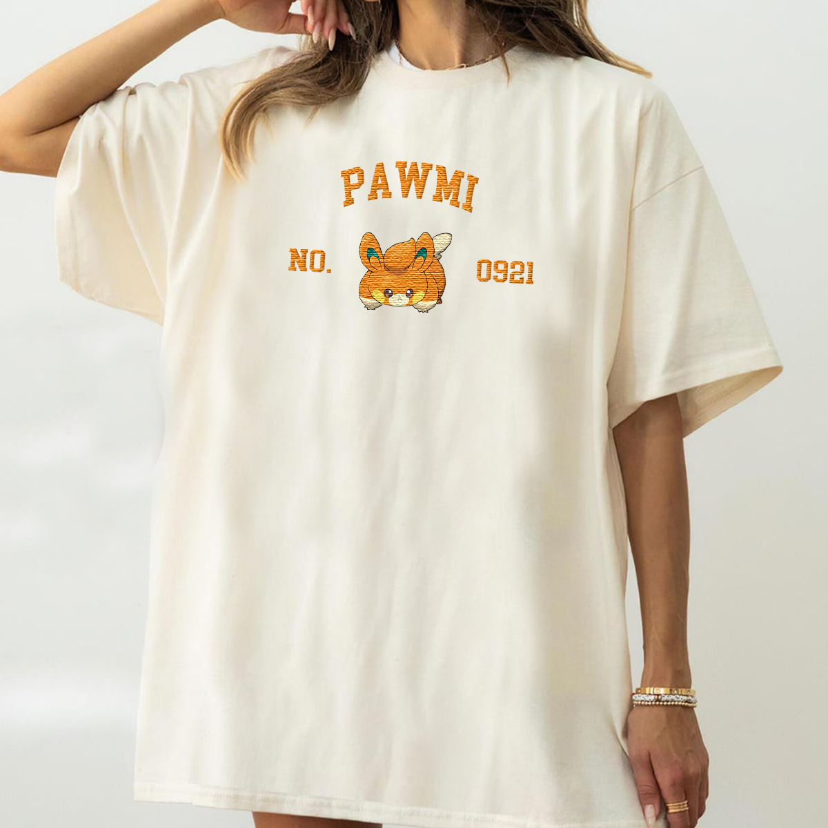 Pawmi Anime-Themed Embroidered T-Shirt,Crewneck,Hoodie-Trendy Versatile and a Thoughtful Gift for Friends