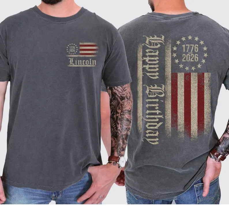 Custom USA 250th Anniversary Shirt, Personalized Patriotic Shirt, America 1776 2026 Shirt, Custom Name Patriotic Tee