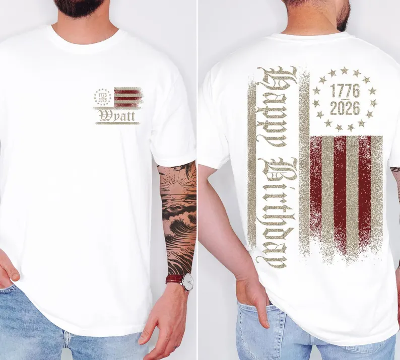 Custom USA 250th Anniversary Shirt, Personalized Patriotic Shirt, America 1776 2026 Shirt, Custom Name Patriotic Tee