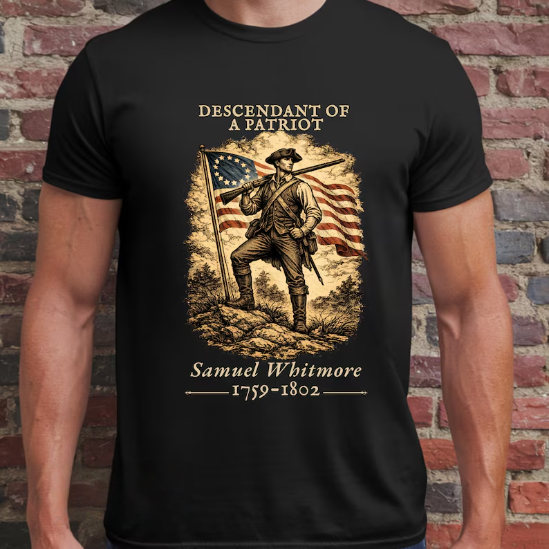 Descendant of a Patriot Shirt, Custom Revolutionary War Ancestor Tee, America 250 Shirt