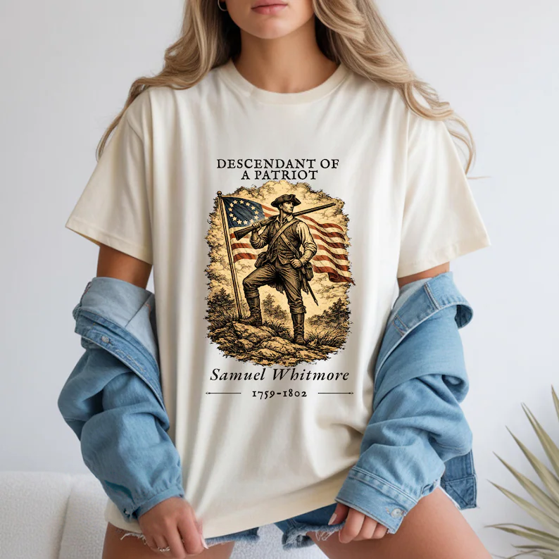 Descendant of a Patriot Shirt, Custom Revolutionary War Ancestor Tee, America 250 Shirt
