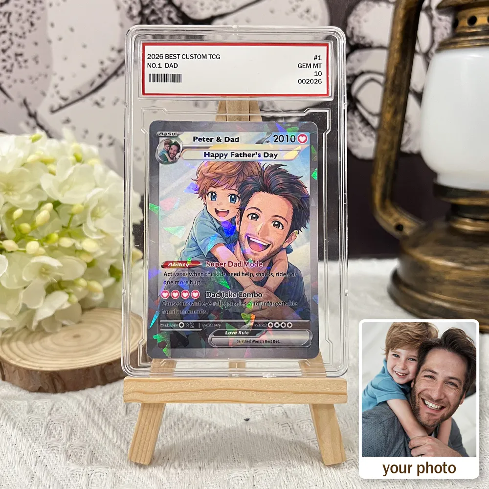 Custom Father's Day Dad Anime Limited Edition Poke Cards