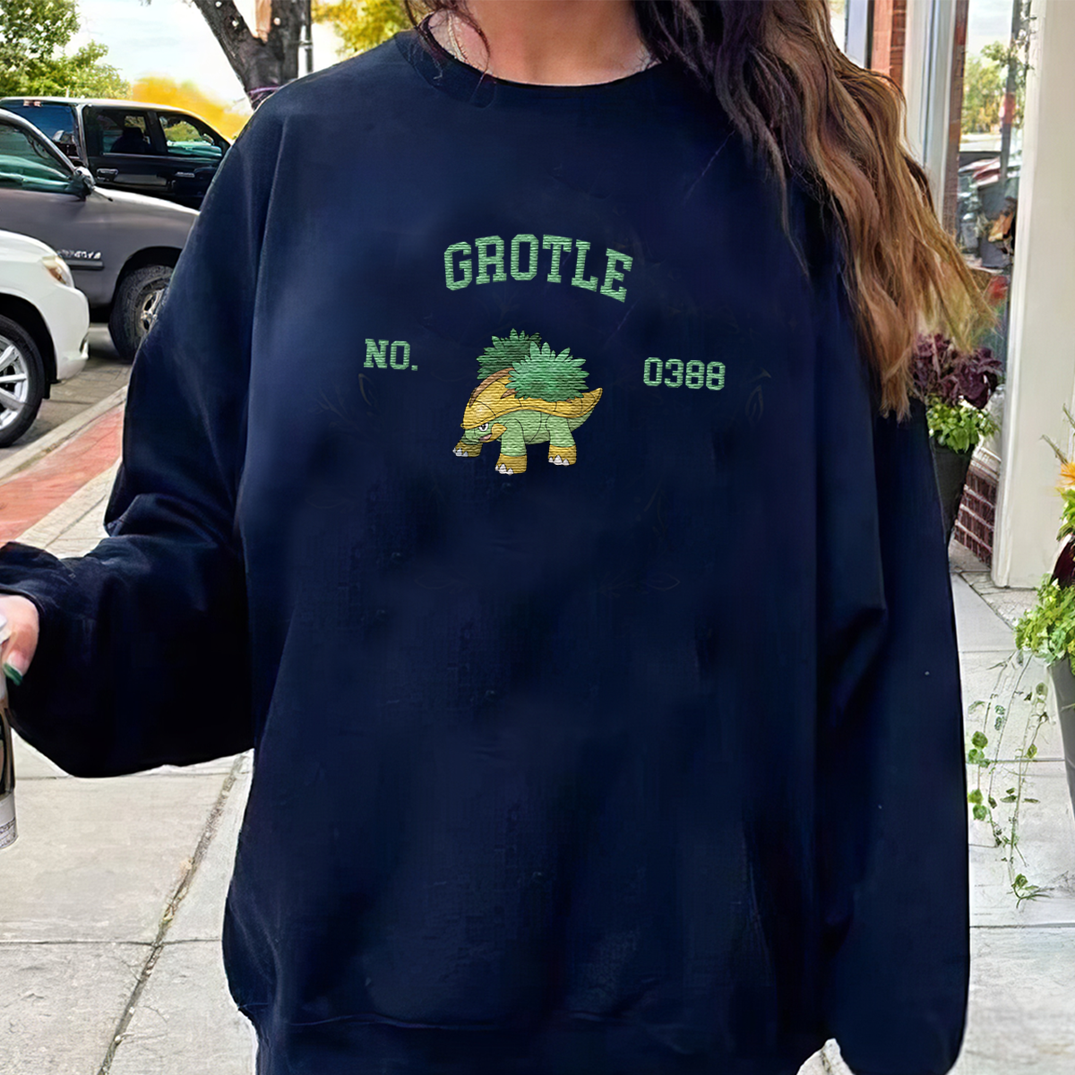 Grotle Adorable Anime-Themed Embroidered T-Shirt,Crewneck,Hoodie-Trendy Versatile and a Thoughtful Gift for Friends