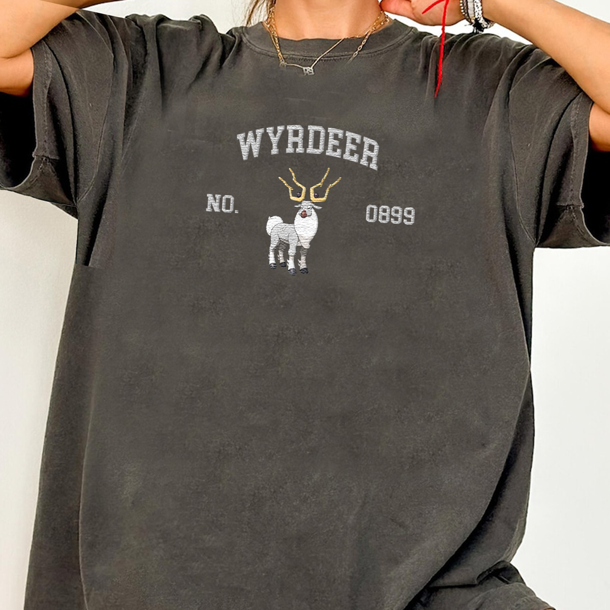Wyrdeer Adorable Anime-Themed Embroidered T-Shirt,Crewneck,Hoodie-Trendy Versatile and a Thoughtful Gift for Friends