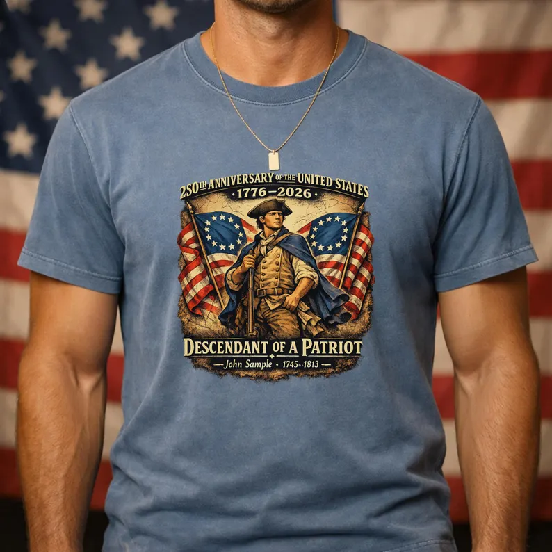 250th Anniversary USA Shirt, Personalized Patriotic Tee, 1776–2026 American Heritage