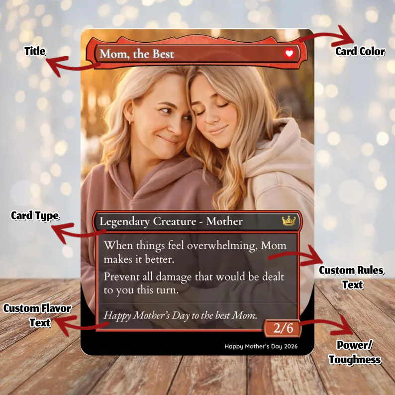 Custom Mother’s Day Magic The Gathering MTG Card – A Gift as Powerful as Mom