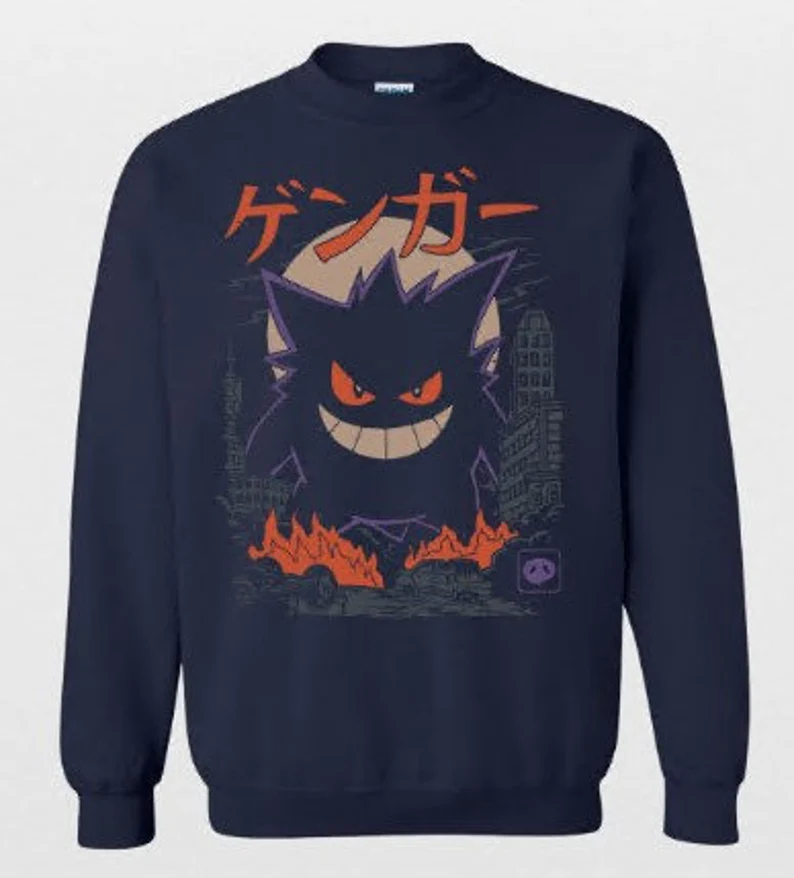 Crewneck Sweatshirt, Cartoon Anime Characters Hoodie, Christmas Tree Crewneck Sweatshirt,Christmas Gift For Anime Lovers.Perfect Gift For Anime Lovers.