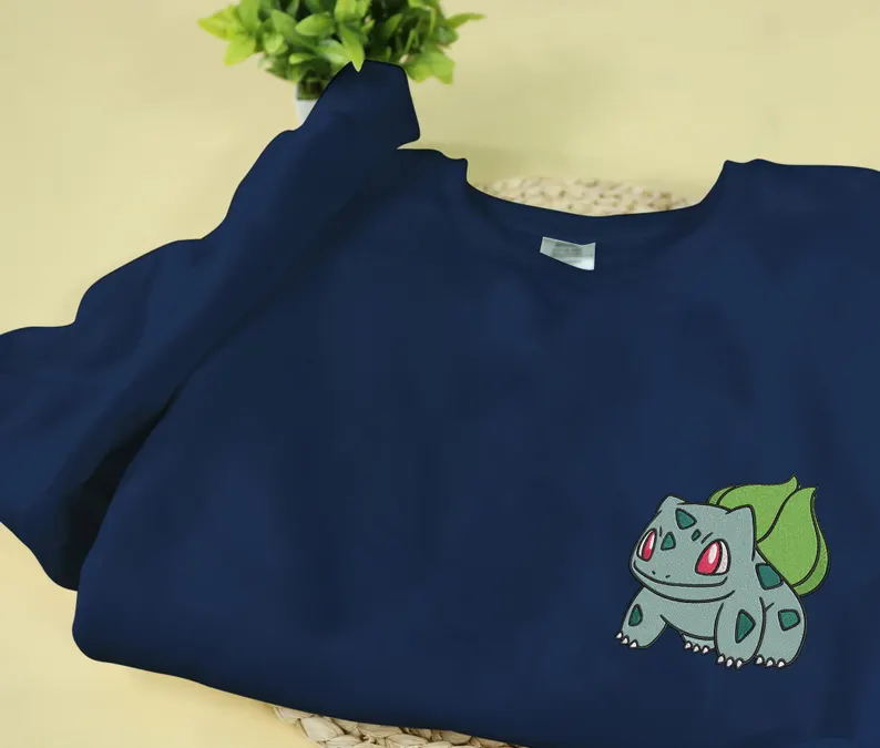 Embroidery Anime Character Crewneck Sweatshirt, Personal Anime Gift Hoodie, 90s Monster Stitched Shirt, Personal Anime Gift Hoodie,Christmas Gift For Anime Lovers.Perfect Gift For Anime Lovers.