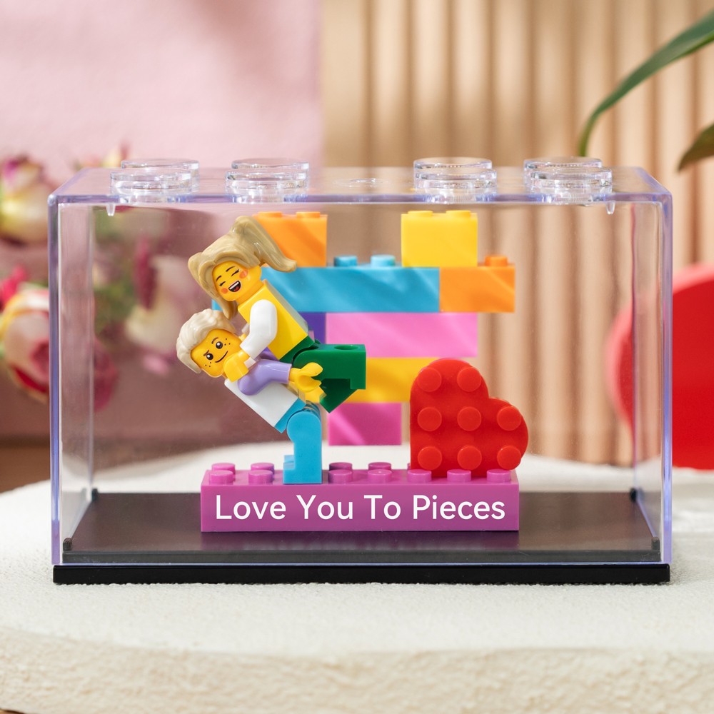 Valentine's Day Personalized Couple Figures - Custom Name Brick Display Gift