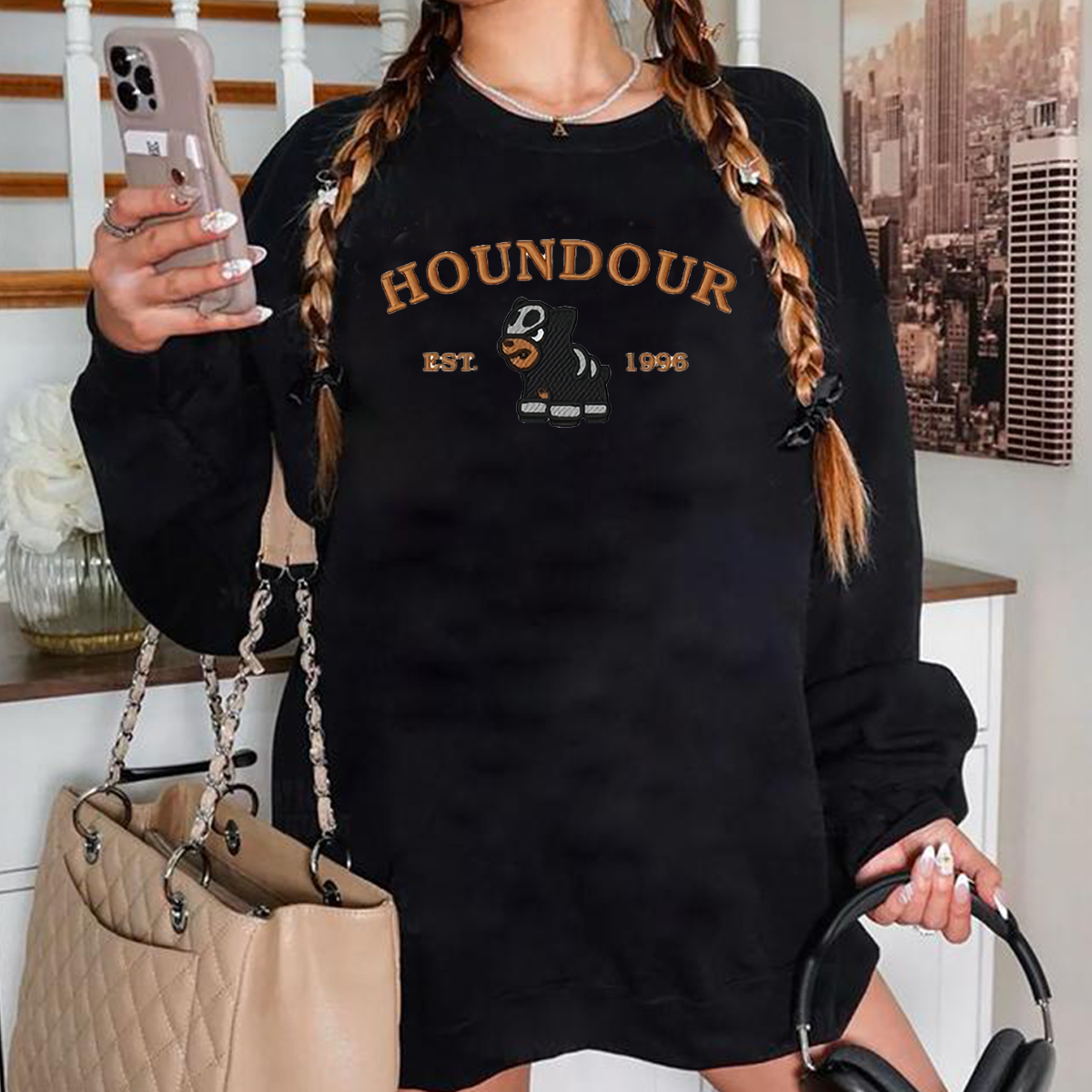 Anime Characters Embroidered Crewneck Sweatshirt,Hoodie For Gift,Personal Anime Gift Hoodie,Perfect Gift For Anime Lovers.