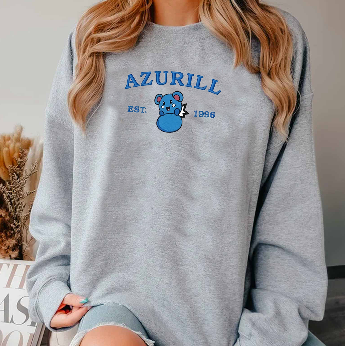 Anime Characters Embroidered Crewneck Sweatshirt,Hoodie For Gift,Personal Anime Gift Hoodie,Perfect Gift For Anime Lovers.