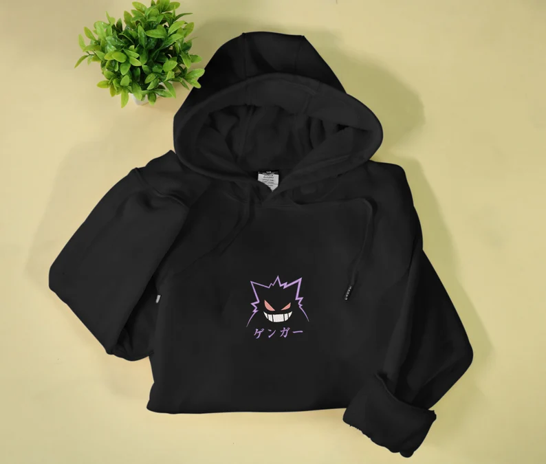Embroidery Anime Character Crewneck Sweatshirt, Personal Anime Gift Hoodie, 90s Monster Stitched Shirt, Personal Anime Gift Hoodie,Christmas Gift For Anime Lovers.Perfect Gift For Anime Lovers.