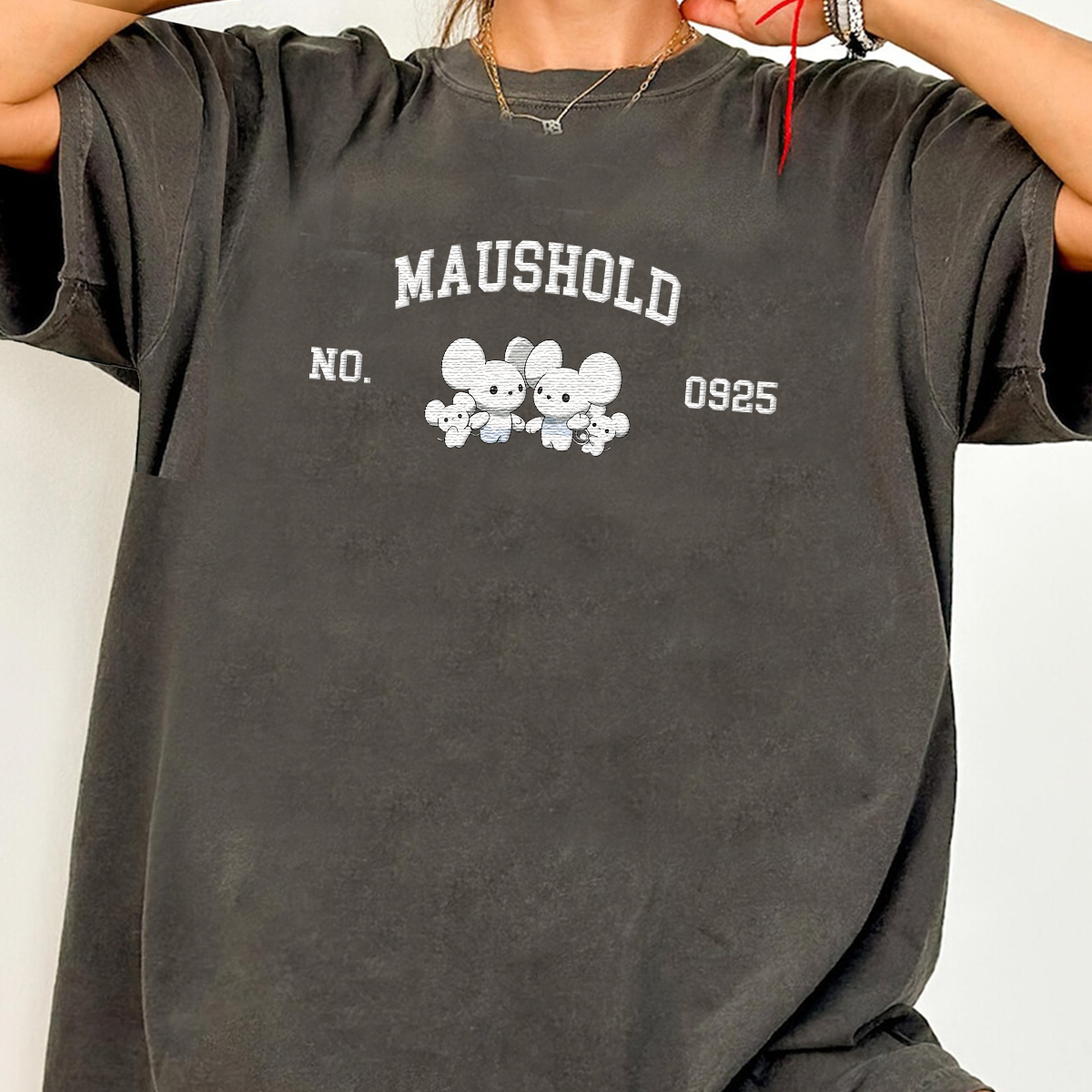 Maushold Anime-Themed Embroidered T-Shirt,Crewneck,Hoodie-Trendy Versatile and a Thoughtful Gift for Friends