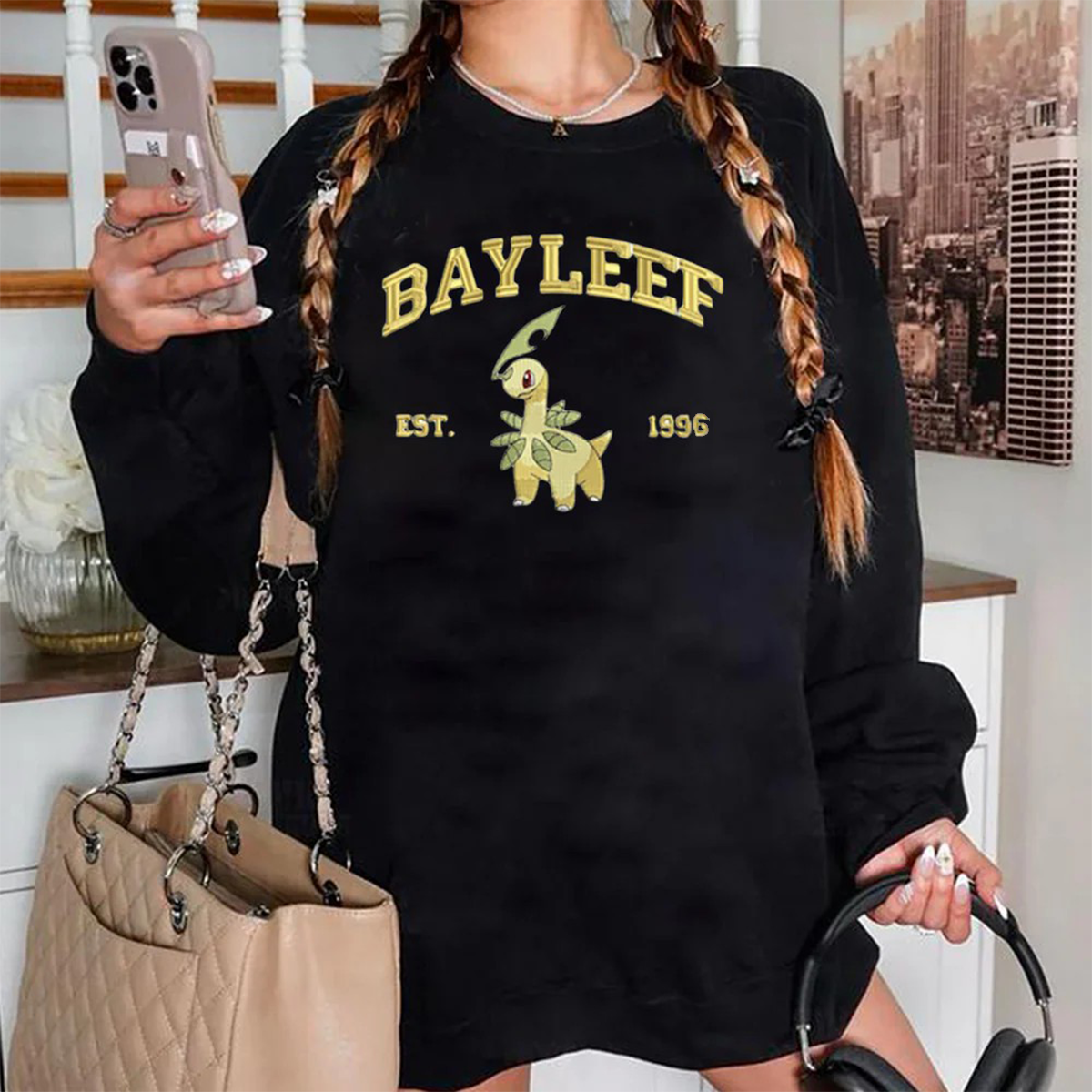 Anime Characters Embroidered Crewneck Sweatshirt,Hoodie,Personal Anime Gift Hoodie,Perfect Gift For Anime Lovers.