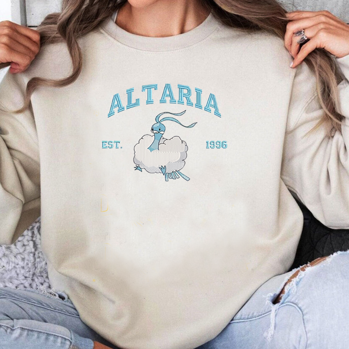 Anime Characters Embroidered Unisex Crewneck Sweatshirt,Hoodie For Gift,Personal Anime Gift Hoodie,Perfect Gift For Anime Lovers.