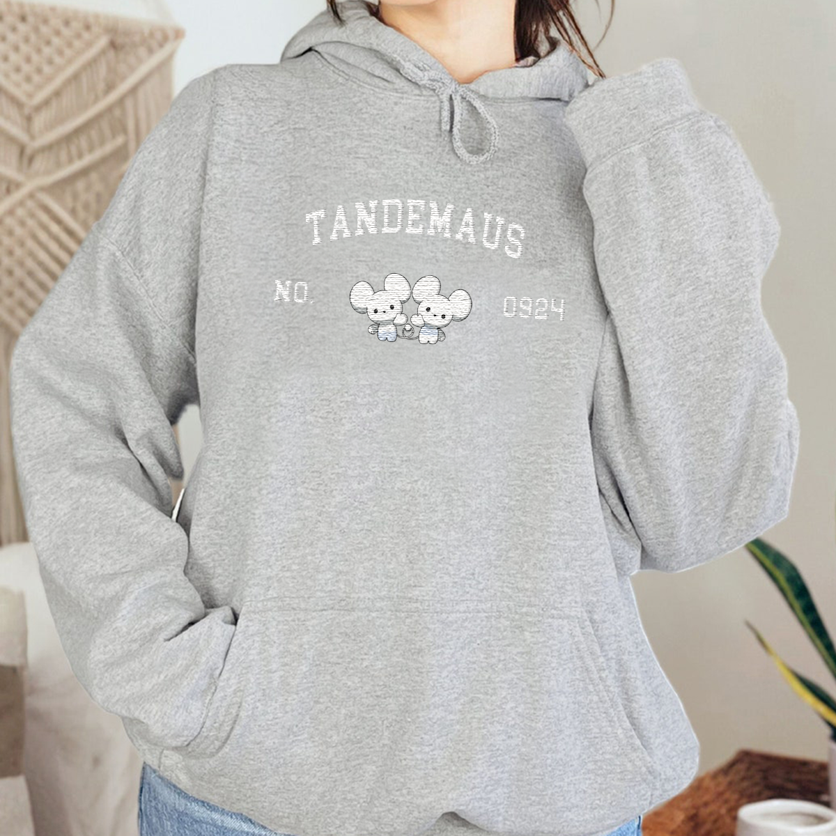 Tandemaus Anime-Themed Embroidered T-Shirt,Crewneck,Hoodie-Trendy Versatile and a Thoughtful Gift for Friends