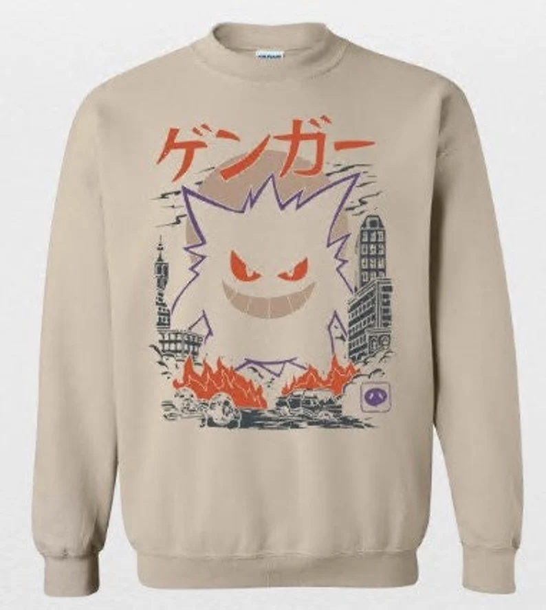 Crewneck Sweatshirt, Cartoon Anime Characters Hoodie, Christmas Tree Crewneck Sweatshirt,Christmas Gift For Anime Lovers.Perfect Gift For Anime Lovers.