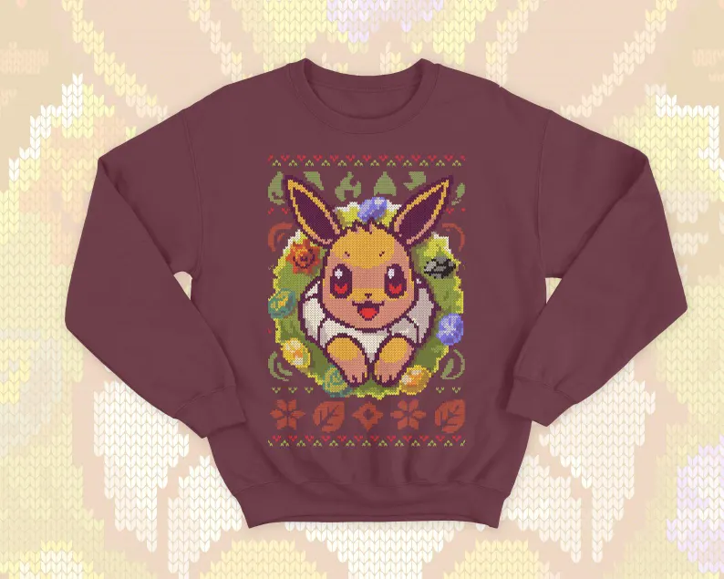Cute and Kawaii Crewneck Sweatshirt gift - video game monster,Anime Gifts,Christmas Gift For Anime Lovers.Perfect Gift For Anime Lovers.