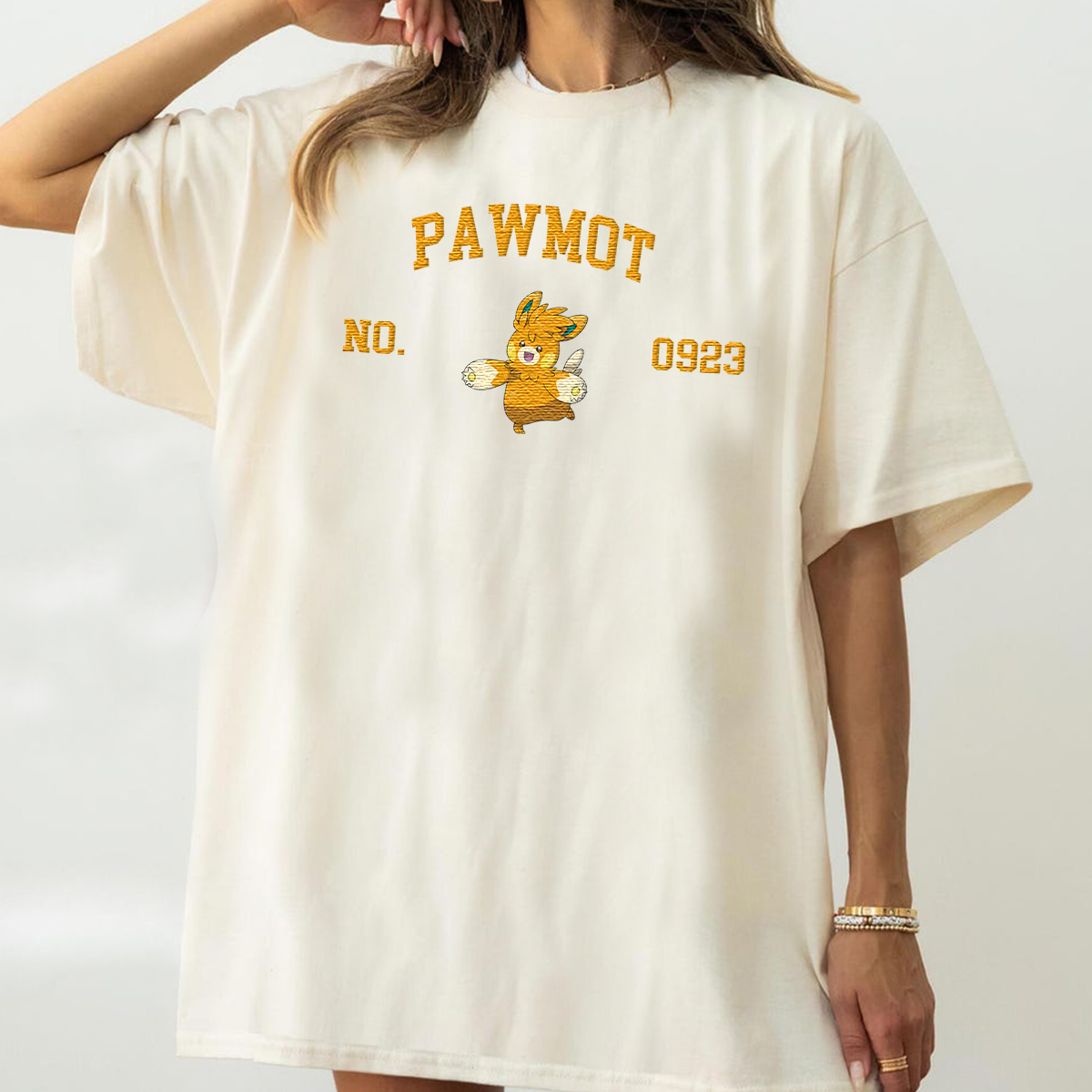 Pawmot Adorable Anime-Themed Embroidered T-Shirt,Crewneck,Hoodie-Trendy Versatile and a Thoughtful Gift for Friends