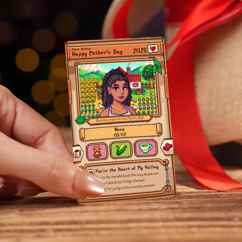 Individuelle Stardew Valley Karte – Personalisierte Geschenke für Paare – Jahrestagsgeschenk – Geschenk für Paare zum Jahrestag – Geschenk für ihn/sie – Geschenk für Landwirtschafts-Gamer