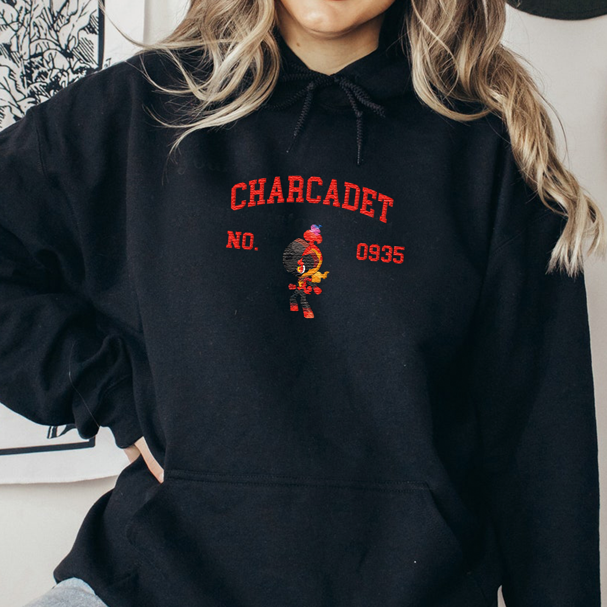 Charcadet Anime-Themed Embroidered T-Shirt,Crewneck,Hoodie-Trendy Versatile and a Thoughtful Gift for Friends