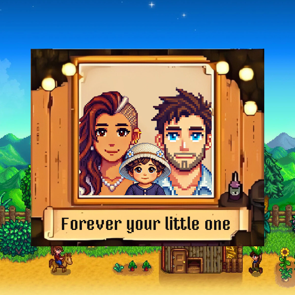 Personalisierte Stardew Valley-Grafik, entworfen für Mama