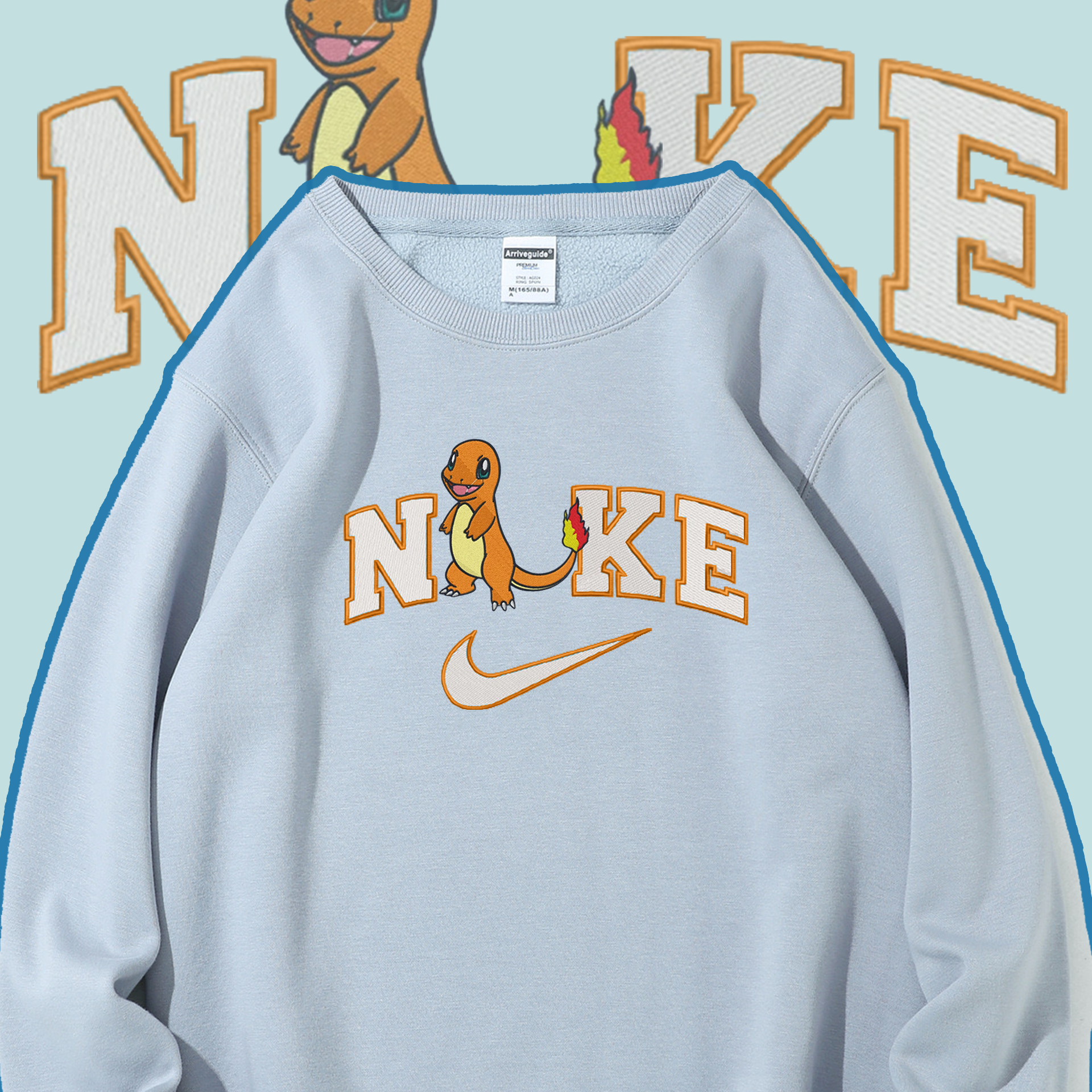 Anime Nike Embroidered Custom T-Shirt,Crewneck Sweatshirt,Hoodie.Perfect Gift For Anime Lovers.