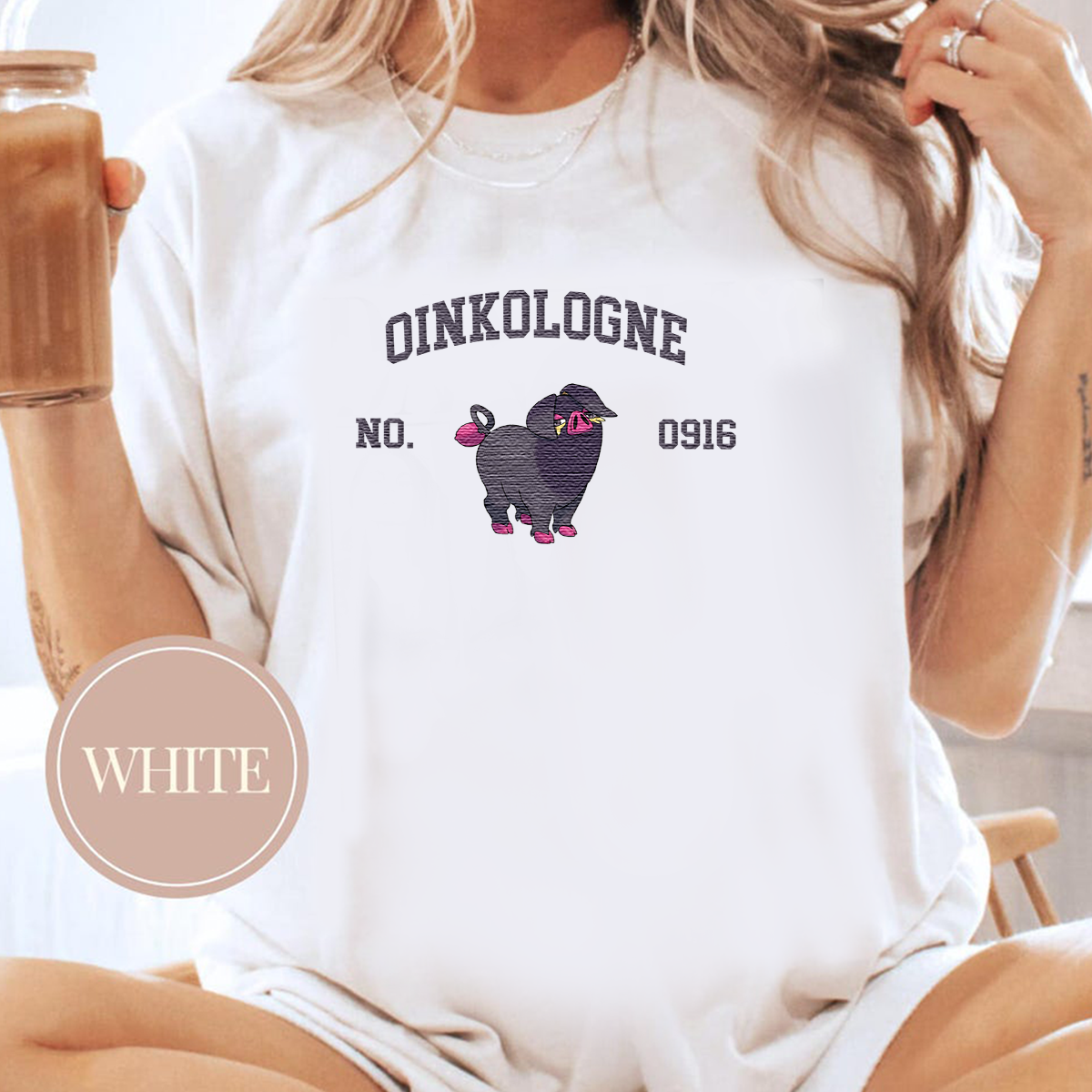 Oinkologne Anime-Themed Embroidered T-Shirt,Crewneck,Hoodie-Trendy Versatile and a Thoughtful Gift for Friends