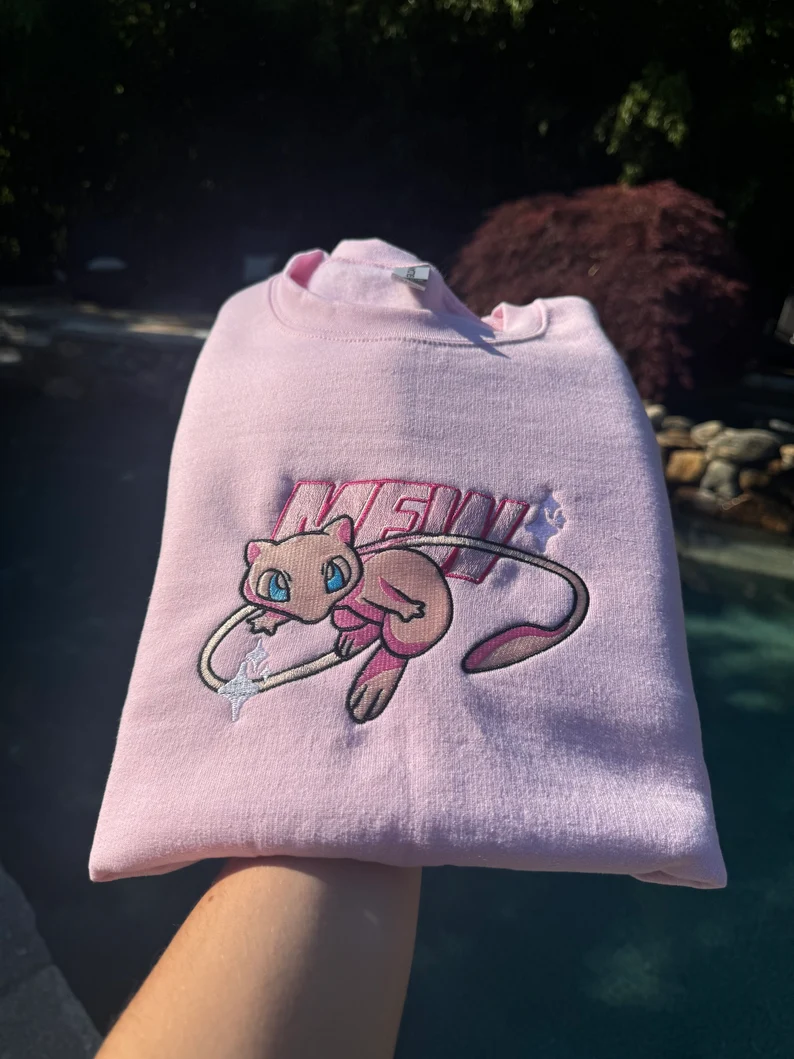 Embroidered Crewneck Sweatshirt, Personal Anime Gift Hoodie, 90s Monster Stitched Shirt, Personal Anime Gift Hoodie,Christmas Gift For Anime Lovers.Perfect Gift For Anime Lovers.