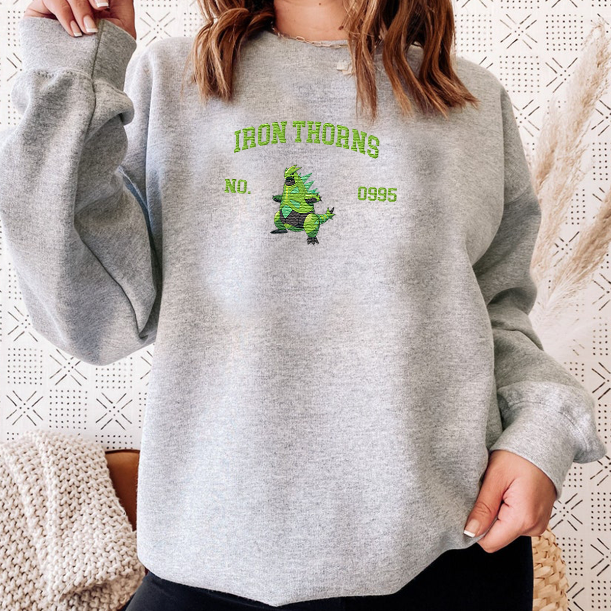 Iron Thorns Anime-Themed Embroidered T-Shirt,Crewneck,Hoodie-Trendy Versatile and a Thoughtful Gift for Friends