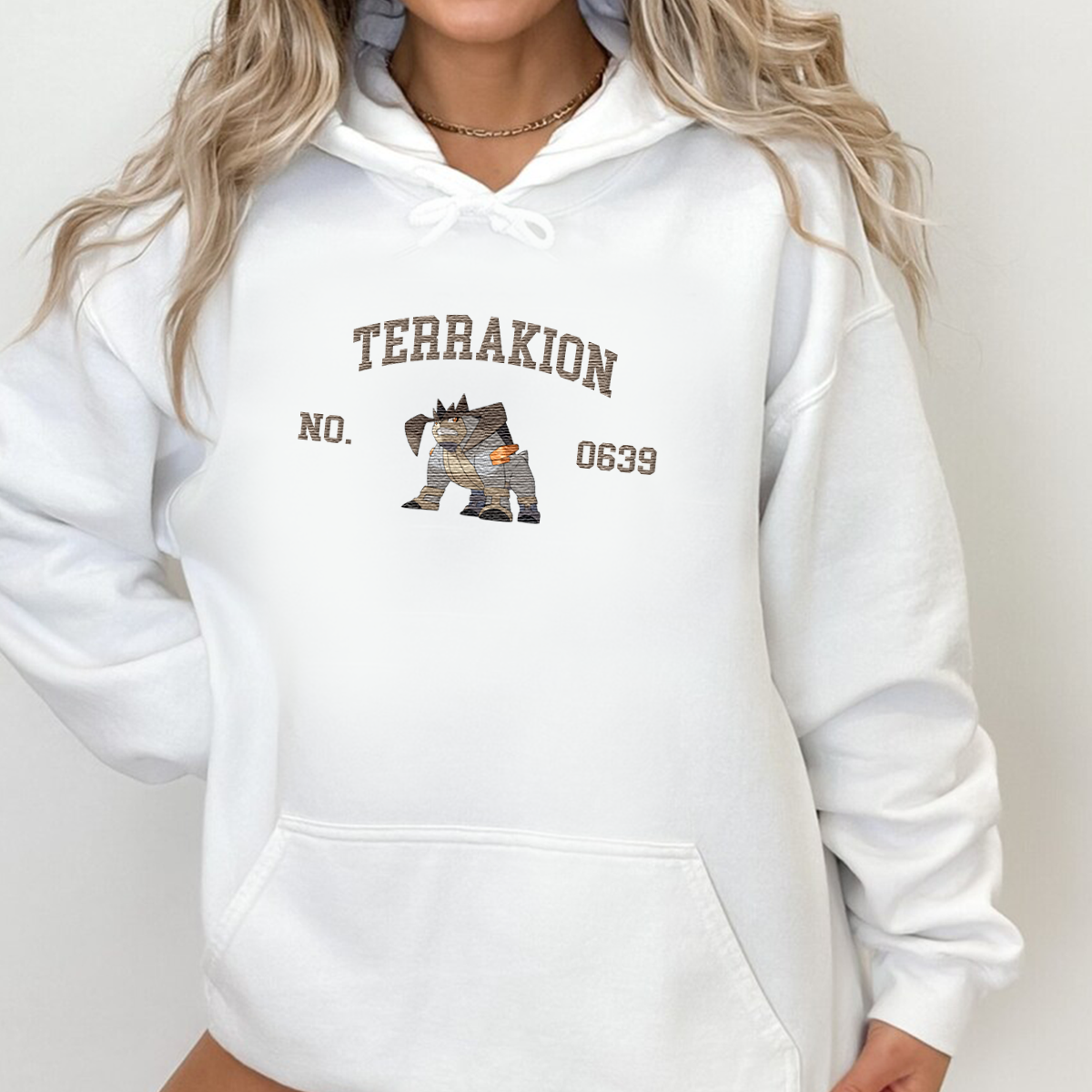 Terrakion Adorable Anime-Themed Embroidered T-Shirt,Crewneck,Hoodie-Trendy Versatile and a Thoughtful Gift for Friends