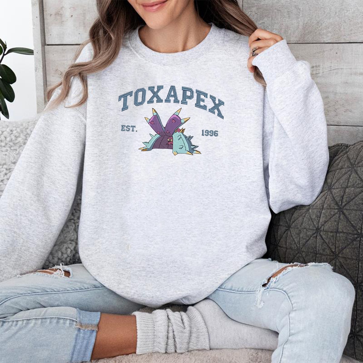 Anime Characters Embroidered Crewneck Sweatshirt,Hoodie For Gift,Personal Anime Gift Hoodie,Perfect Gift For Anime Lovers.