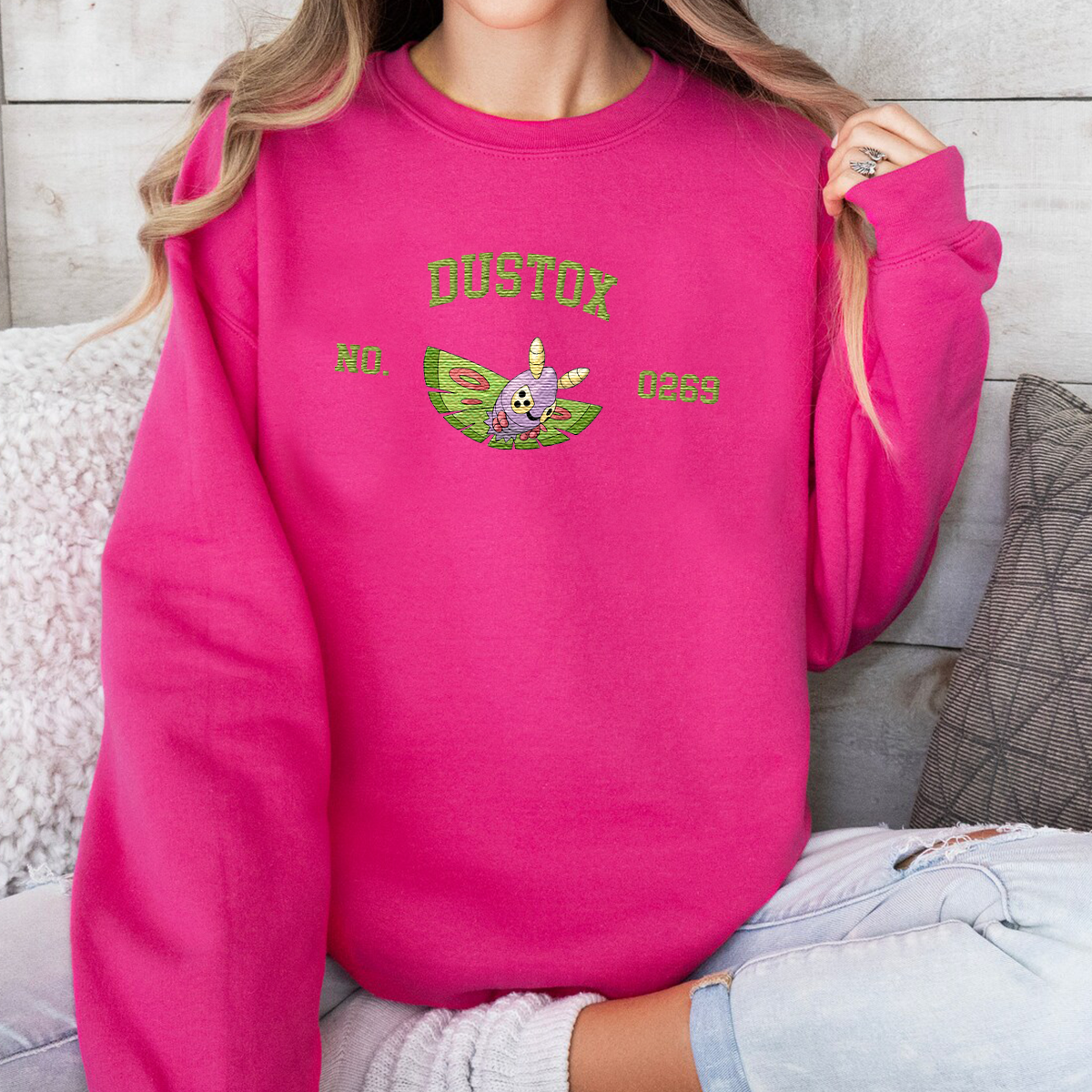 Dustox Anime-Themed Embroidered T-Shirt,Crewneck,Hoodie-Trendy Versatile and a Thoughtful Gift for Friends