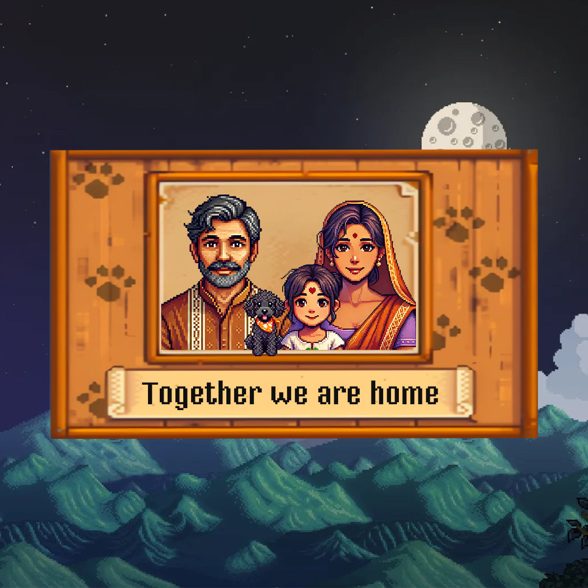 Personalisierte Stardew Valley-Grafik, entworfen für Mama