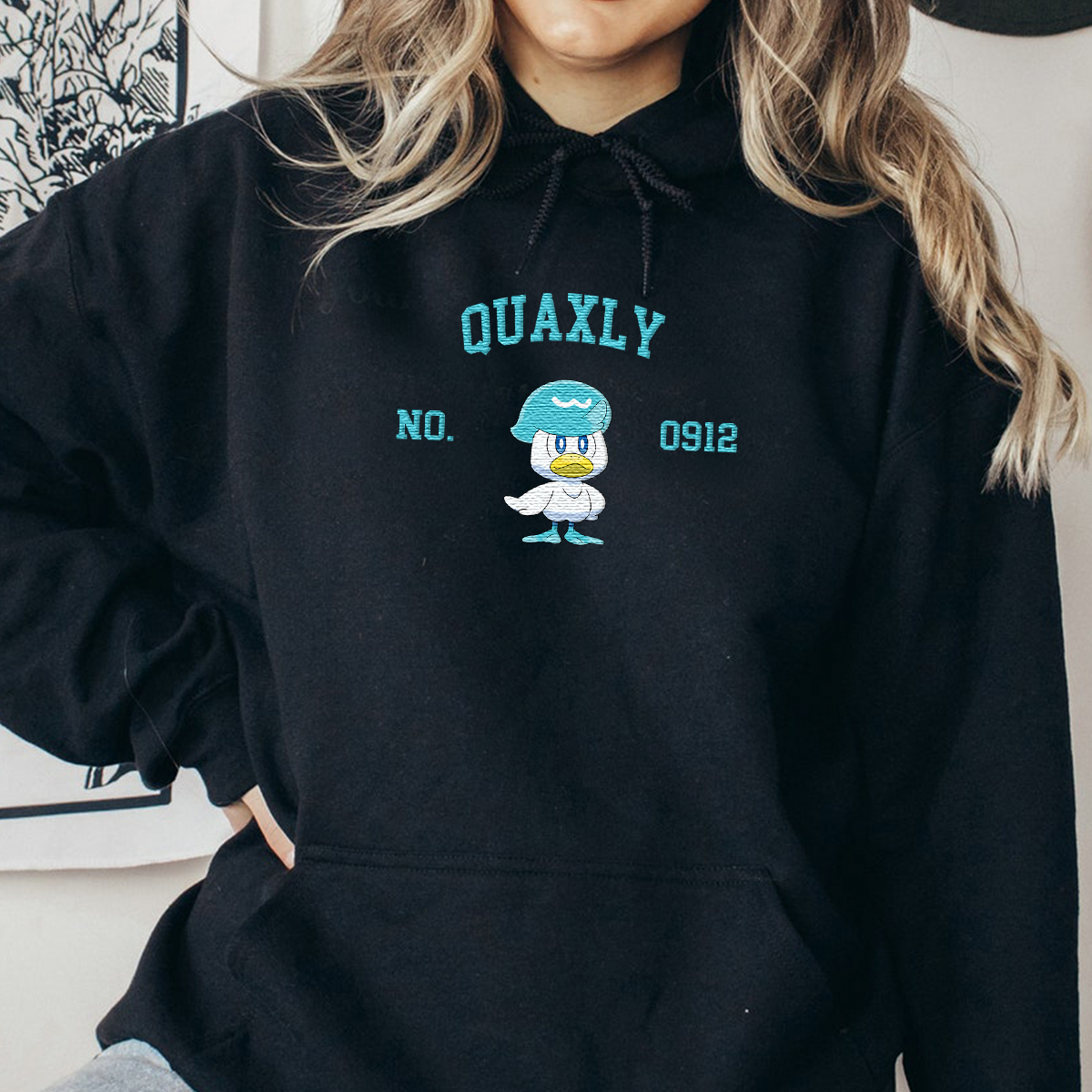 Quaxly Adorable Anime-Themed Embroidered T-Shirt,Crewneck,Hoodie-Trendy Versatile and a Thoughtful Gift for Friends