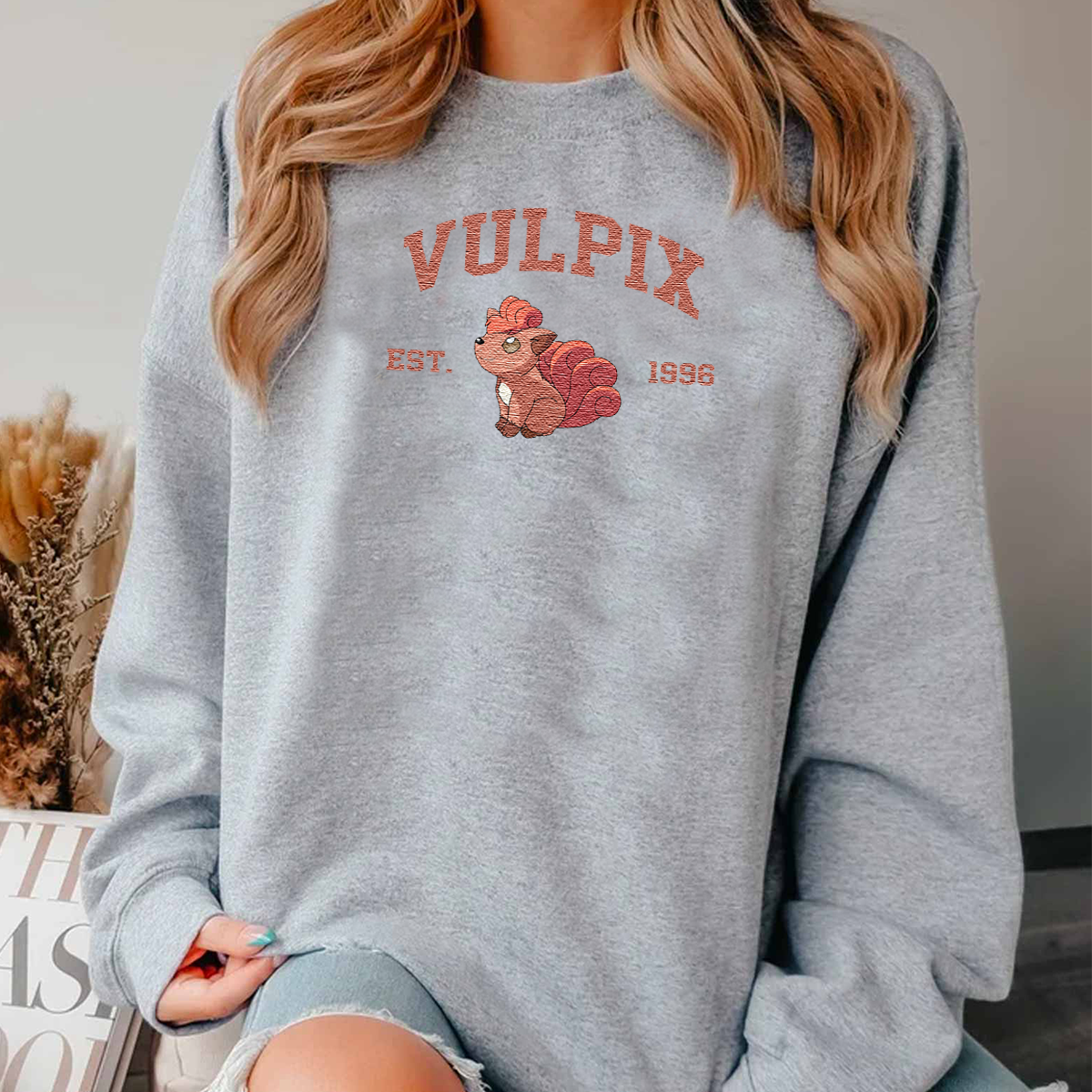 Anime Characters Embroidered Unisex Crewneck Sweatshirt,Hoodie For Gift,Personal Anime Gift Hoodie,Perfect Gift For Anime Lovers.