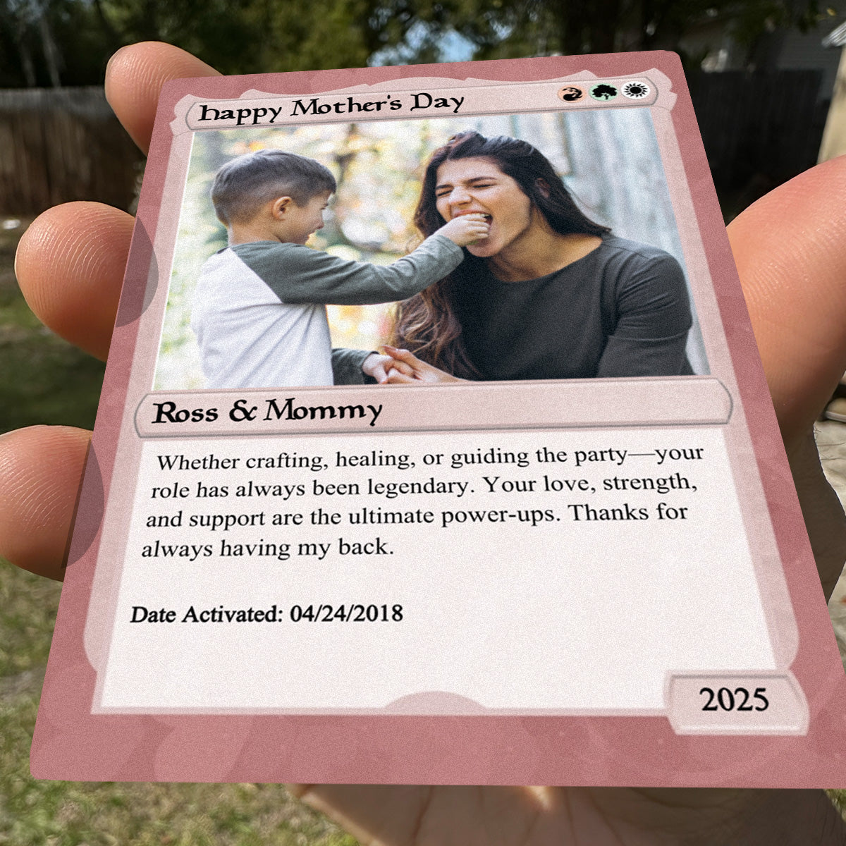 Love The Gathering Mother's day Card,Custom Magic The Gathering MTG Personalized Handmade keepsake card