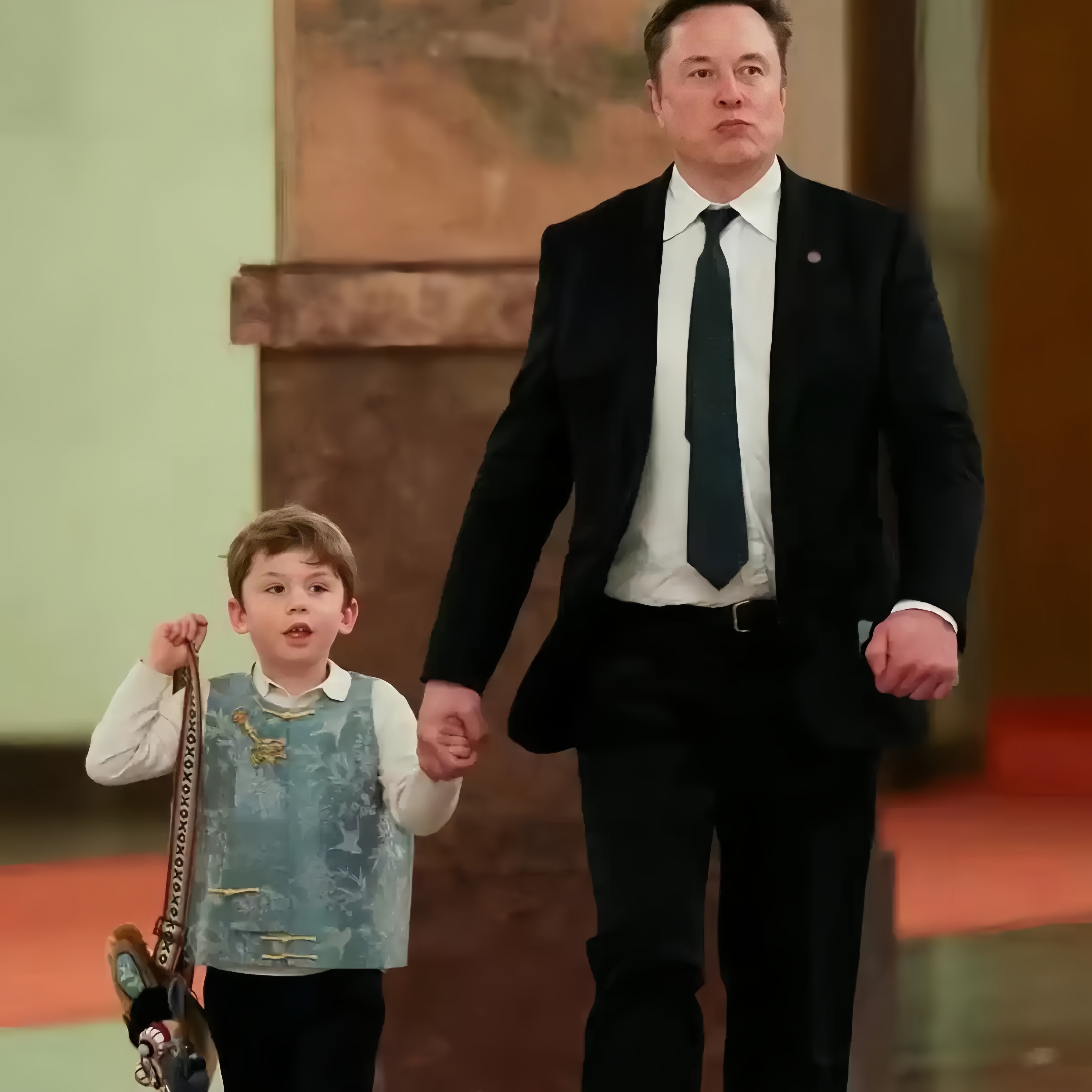 Pre‑Order Elon Musk's Son Same Style New Chinese Waistcoat Bird Jacquard Frog Button Vest