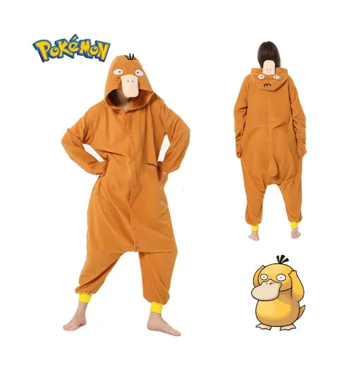 Psyduck Anime Anime Characters Funny Pajamas.Anime Couples Apparel.Valentine's Day Gift for Couples