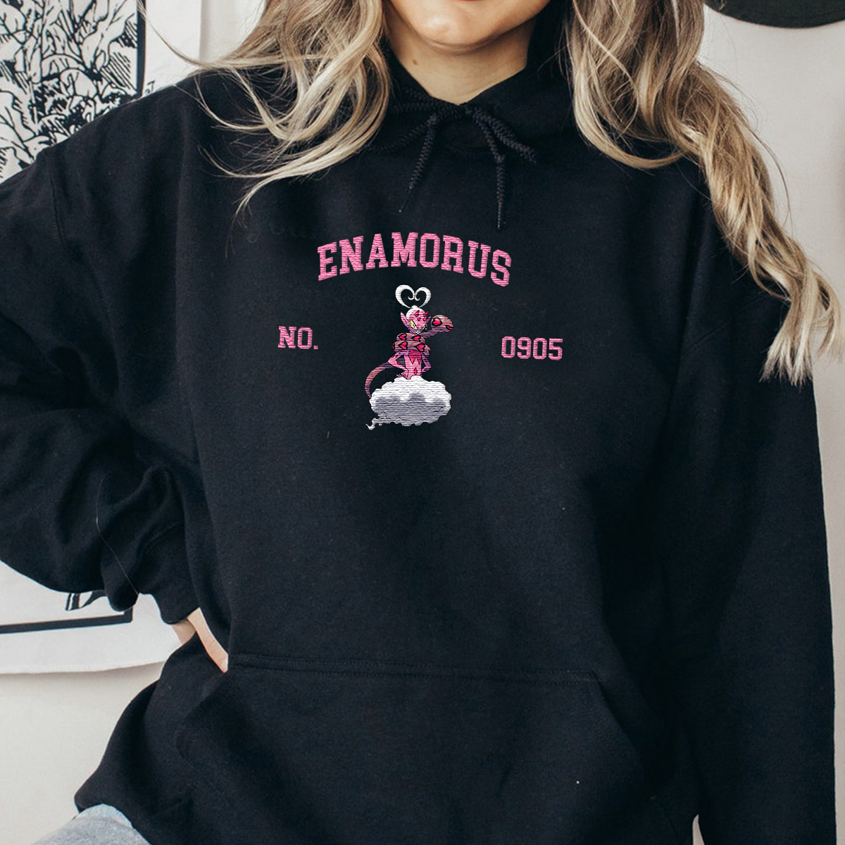 Enamorus Adorable Anime-Themed Embroidered T-Shirt,Crewneck,Hoodie-Trendy Versatile and a Thoughtful Gift for Friends