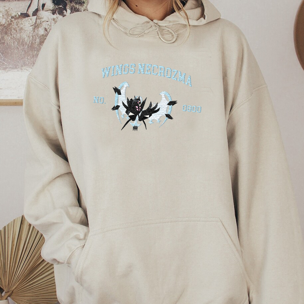 Wings Necrozma Adorable Anime-Themed Embroidered T-Shirt,Crewneck,Hoodie-Trendy Versatile and a Thoughtful Gift for Friends