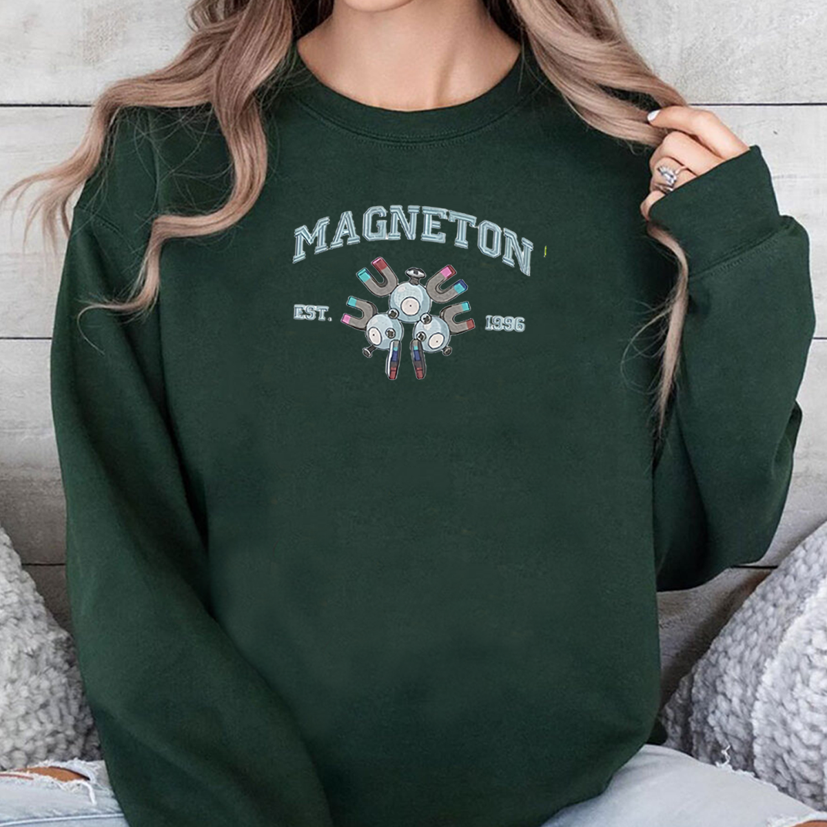Anime Characters Embroidered Crewneck Sweatshirt,Hoodie For Gift,Personal Anime Gift Hoodie,Perfect Gift For Anime Lovers.