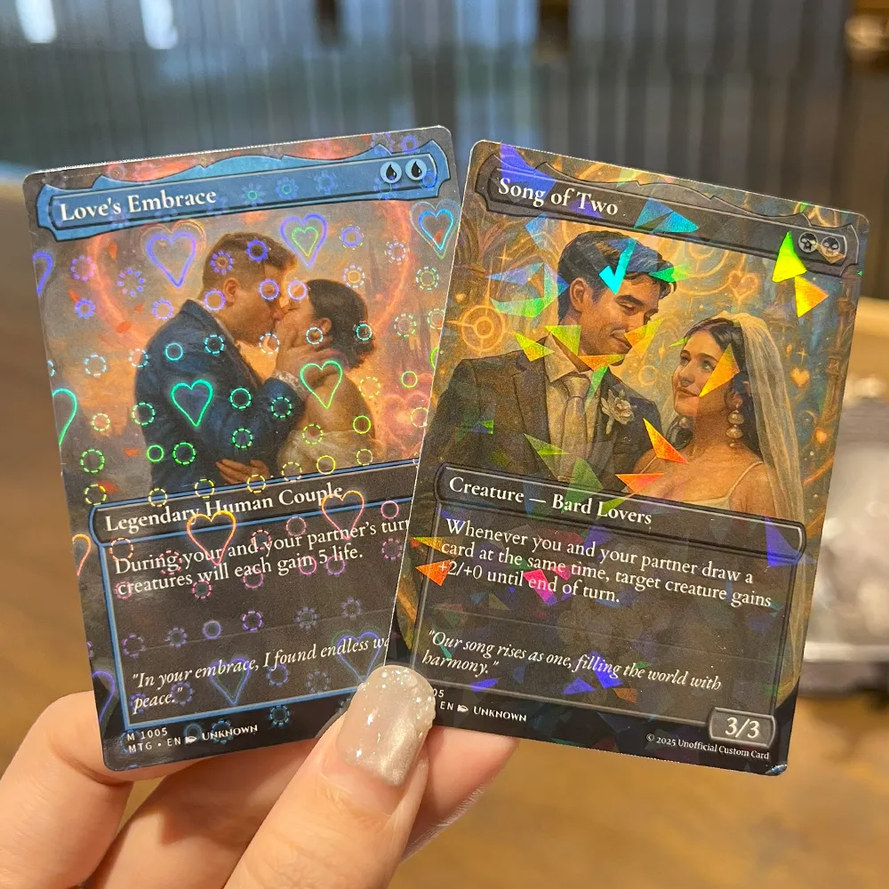 Custom Anime Couples Magic Card.Custom Gift for Valentine's Day,Anniversary.Valentine's Day,Anniversary gifts