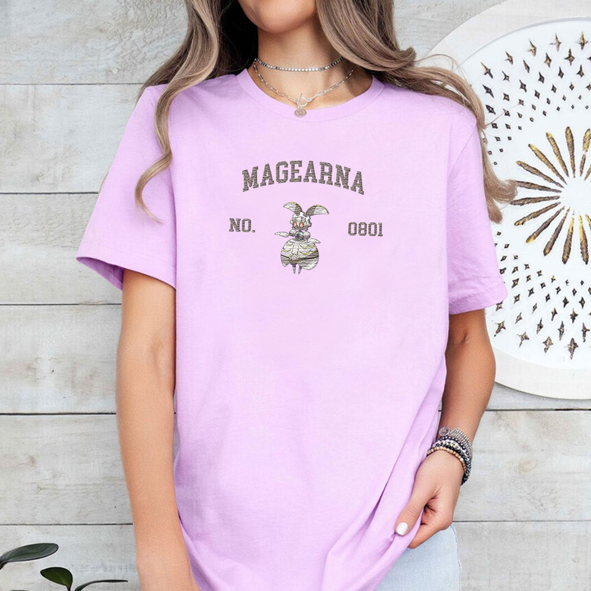 Magearna Adorable Anime-Themed Embroidered T-Shirt,Crewneck,Hoodie-Trendy Versatile and a Thoughtful Gift for Friends