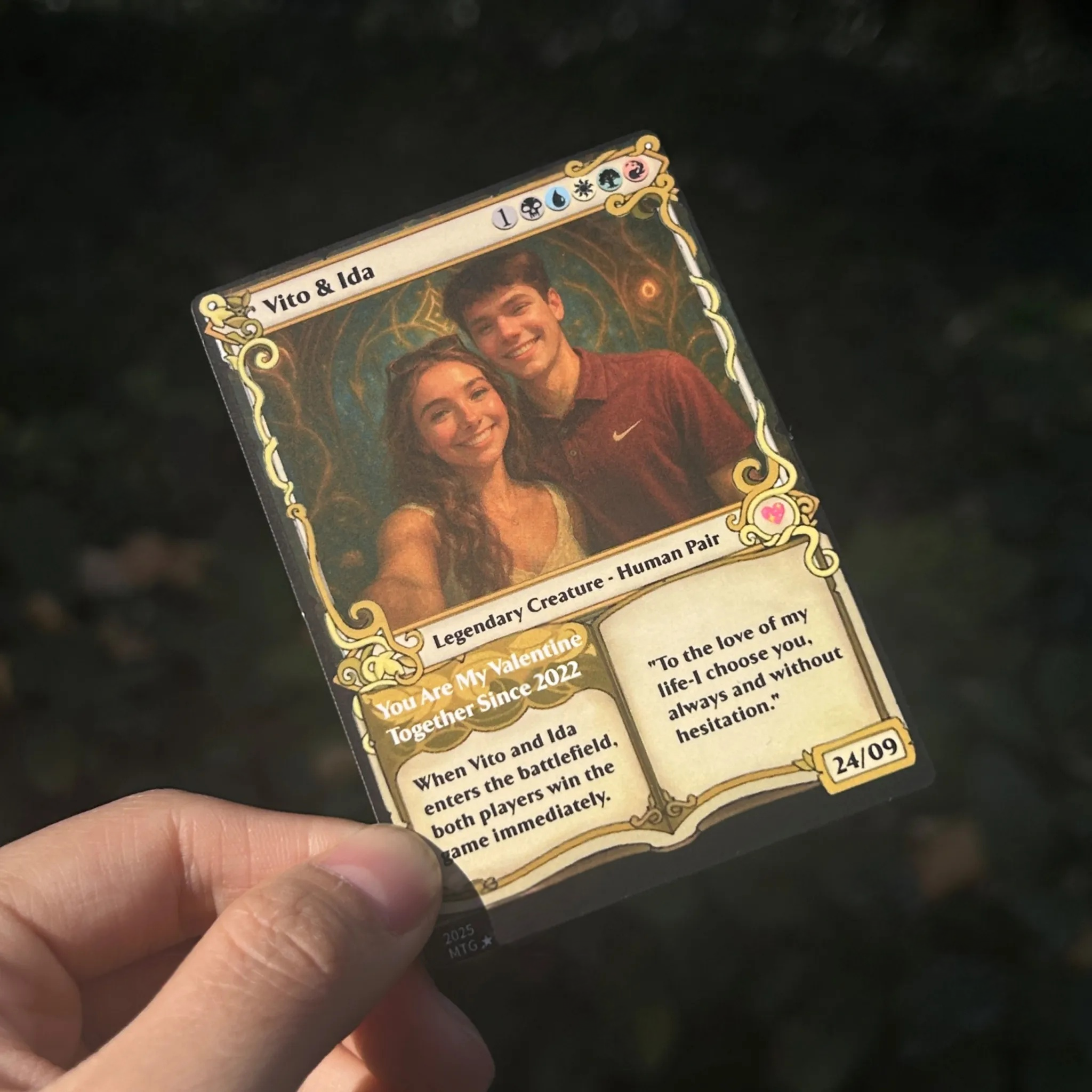 Custom Magic Card Fantasy Game.Custom Gift for Valentine's Day,Anniversary.Valentine's Day,Anniversary gifts