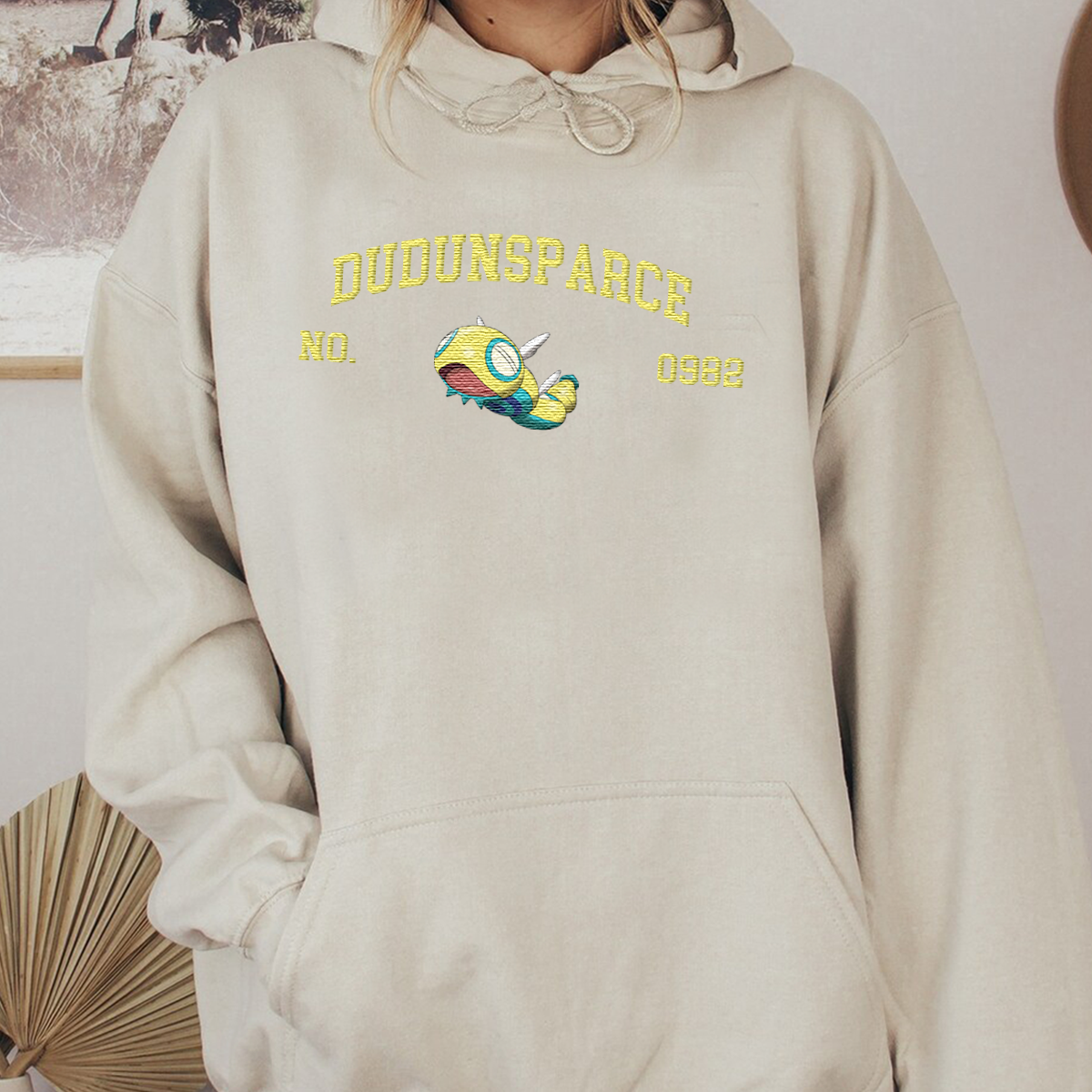 Dudunsparce Adorable Anime-Themed Embroidered T-Shirt,Crewneck,Hoodie-Trendy Versatile and a Thoughtful Gift for Friends