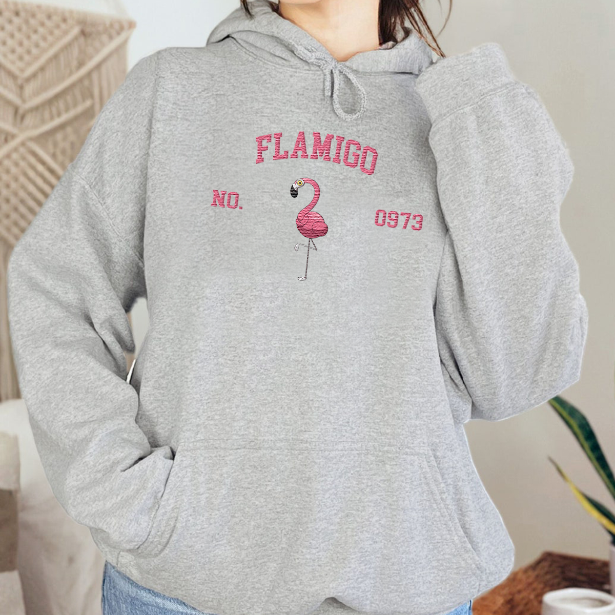 Flamigo Adorable Anime-Themed Embroidered T-Shirt,Crewneck,Hoodie-Trendy Versatile and a Thoughtful Gift for Friends