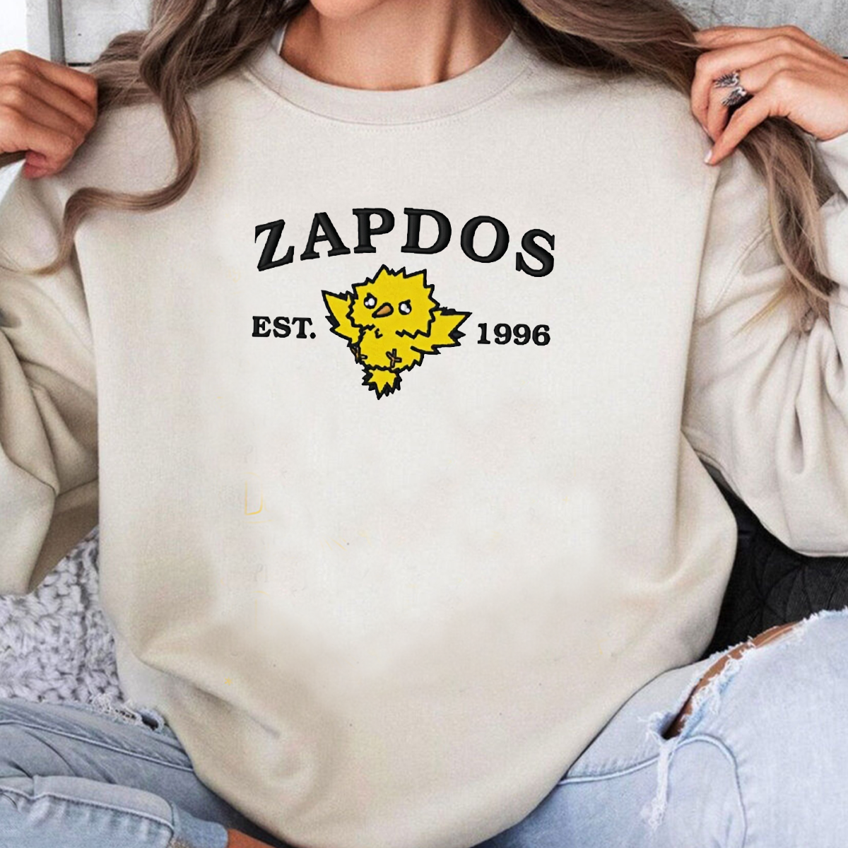 Anime Characters Embroidered Unisex Crewneck Sweatshirt,Hoodie For Gift,Personal Anime Gift Hoodie,Perfect Gift For Anime Lovers.